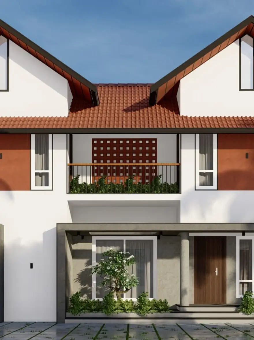 Amal Murali Residence — side elevation and balcony
