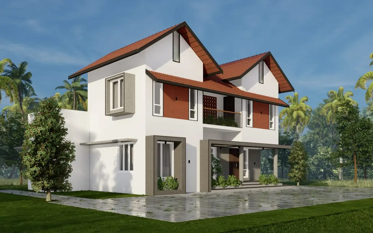 Amal Murali Residence, Alappuzha, Kerala — full elevation