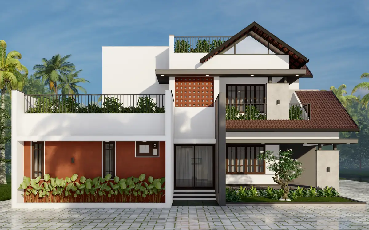 Harish Residence — rear elevation