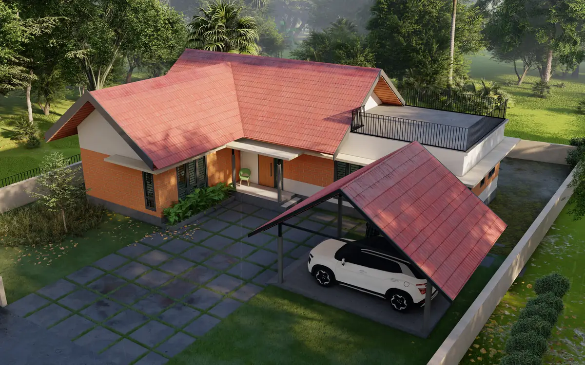 Sandeep Residence — side approach